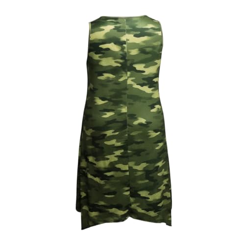 Robe sans manches imprimée chic en satin fluide décontractée - 3