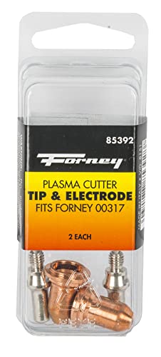 Image of Forney 85392, 2-Plasma Electrode Nozzle Tips and 2-Plasma Cutting Tips Consumable Accessories for Plasma Cutting Torch use with Forney SKU# 251, 302, 303 and 317, 4-Pack