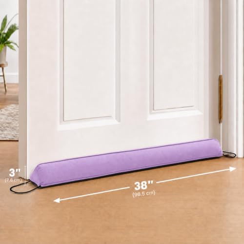 Image of Sunolga Door Draft Stopper, Removable Washable Cover, 38 inch, Purple