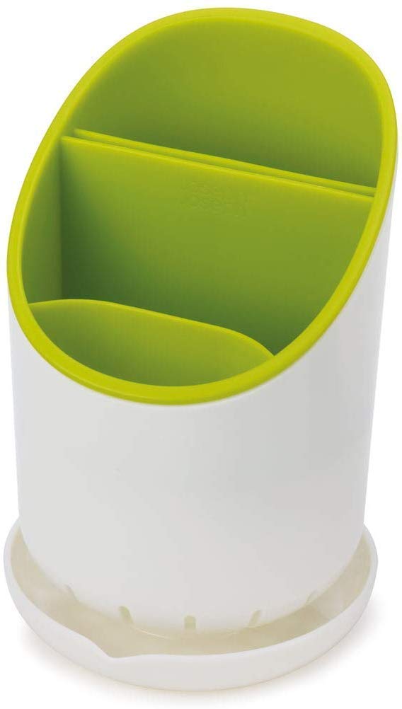 elexiq Keeping Forks, Spoons, Knives Plastic Dry Cutlery Holder Strainer Spoon Drainer Fork Organizer, Dryer Storage Dock Stand with Protective Knife Draining Slot