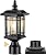 VIANIS Dusk to Dawn Post Lights Outdoor, Black (Hardwired 120V) Post Lantern with Pier Mount Base, Exterior Lamp Post Light Fixture for Patio, Garden, Waterproof, (Hardwired 120V, Not Solar)