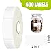600 Blank Removable Freezer Labels with Perforation Line for Easy Distribution and Use. Waterproof and Oil-Resistant, Suitable for Food Containers, Jars, and Kitchen Organization.(1 