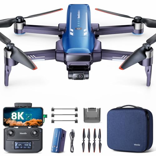 V11PRO Drone with 8K Camera for Adults, 3-Axis Gimbal Drones with 4K/30fps Video, 48 Million Pixels, 40mins Flight Time, 6KM Video Transmission Quadcopter, Professional Drone