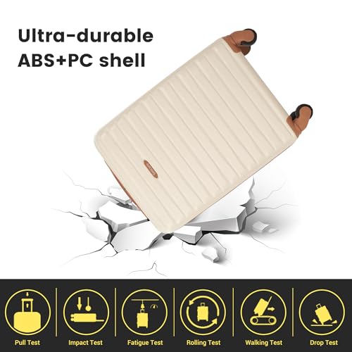 Image of 3 Piece ABS+PC Luggage Set, Carry On with Spinner & Duffle