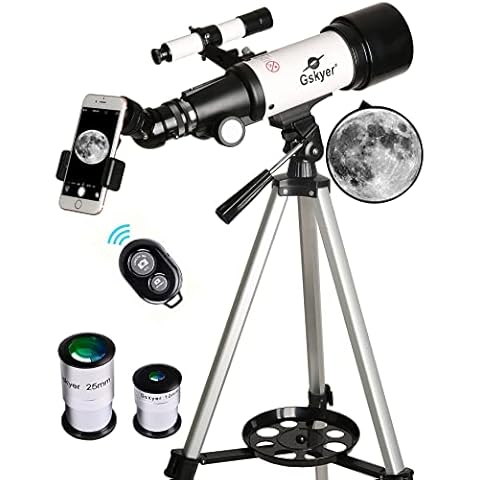 Gskyer Teleskop, 70 mm Öffnung 400 AZ-Mount Astronomisches Refraktions für Kinder und Anfänger- Reiseteleskop Erwachsene, D-70400 Cover