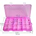 DUOFIRE Plastic Organizer Container Storage Box Adjustable Divider Removable Grid Compartment for Jewelry Beads Earring Tool Fishing Hook Small Accessories(18 grids, Pink-Blue)
