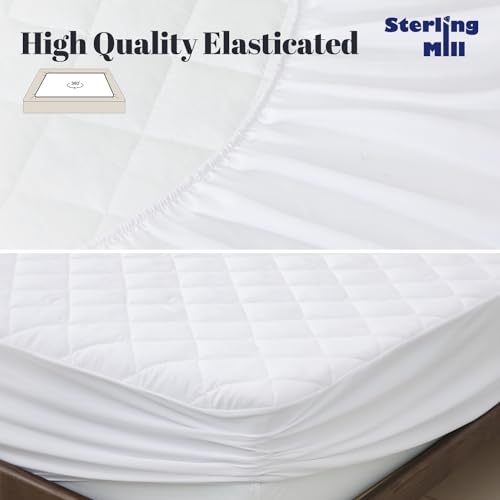 Funda de colchón doble acolchada e impermeable de 43 cm 6