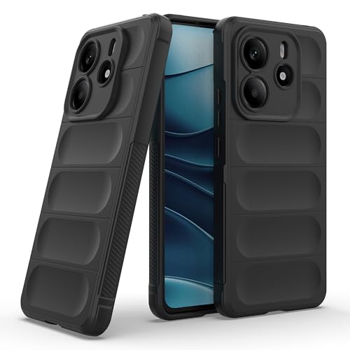 Image of Zapcase Back Case Cover for Mi Redmi Note 14 5G | Compatible for Mi Redmi Note 14 5G Back Cover | Liquid Silicon Magic Case with Camera Protection | Black