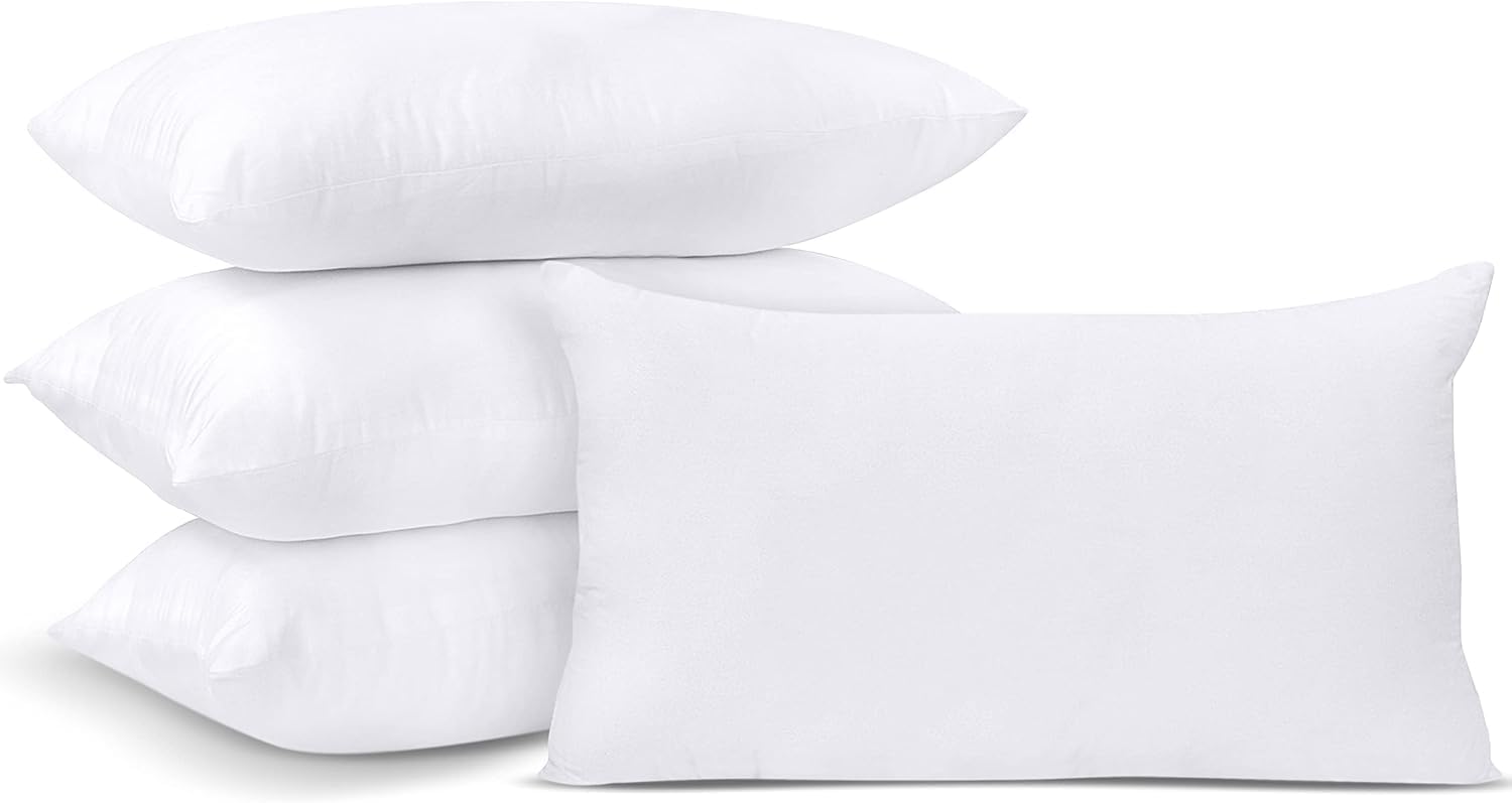 Utopia Bedding Cushion Inner Pads (Pack of 4), Stuffer Inserts, Hollowfibre Rectangular Pillows (White) 30x50 cm (Pack of 4)EU0398