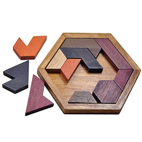 Kirdume Casse-tête en Bois, Hexagon Puzzles Jeux de...