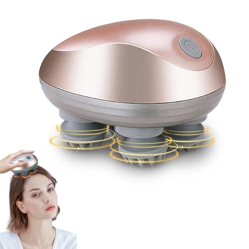 SGZIOO Kabelloses Kopfmassagegerät Elektrisch, IPX7 Wasserdicht, Katzen Massagegerät mit 4 Massageköpfen und 3 Massagemodi, Kopfmassage Elektrisch für Entspannende Kopfhautmassage und Tiefenreinigung SGZIOO Kabelloses Kopfmassagegerät Elektrisch, IPX7 Wasserdicht, Katzen Massagegerät mit 4 Massageköpfen und 3 Massagemodi, Kopfmassage Elektrisch für Entspannende Kopfhautmassage und Tiefenreinigung