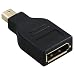 Produktbild Hama Mini-DisplayPort zu DisplayPort-Adapter (miniDP-Stecker zu DP-Buchse, 4K Ultra-HD, 3D, vergoldet, geschirmt) schwarz