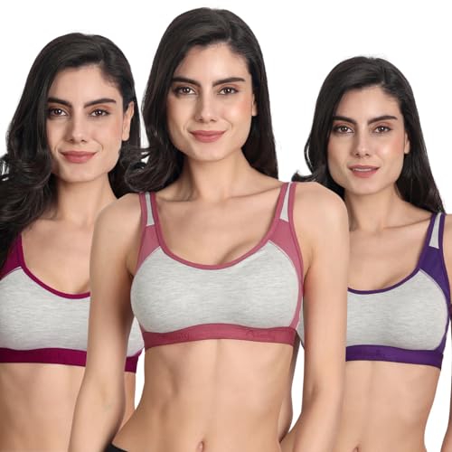 Image of Aimly Women's Cotton Non Padded Wire Free Full Coverage Bra