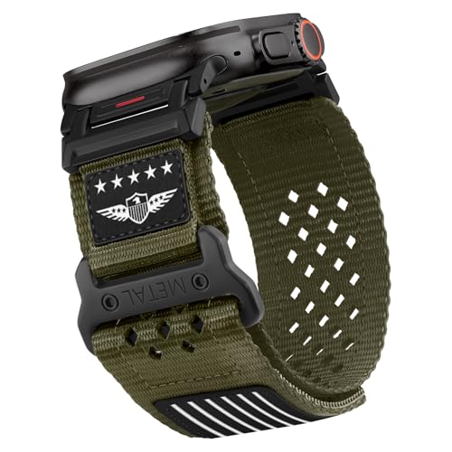 Rugged Nylon Band for Apple Watch Ultra 3/2/1 Series 11 10 9 8 7 6 5 4 SE/3/2/1 for Men,Breathable Stars-Stripes Flag Wristband Workout Athletic Strap for iWatch Ultra Bands 49mm 46mm 45mm 44mm 42mm