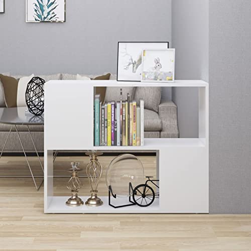 Cinyiqo Mueble para TV, Mesa TV, Mueble TV Salon, Mueble Television, Mesa Television, Muebles De Salon, Mesa Salón TV, aglomerado Blanco 80x24x63 cm