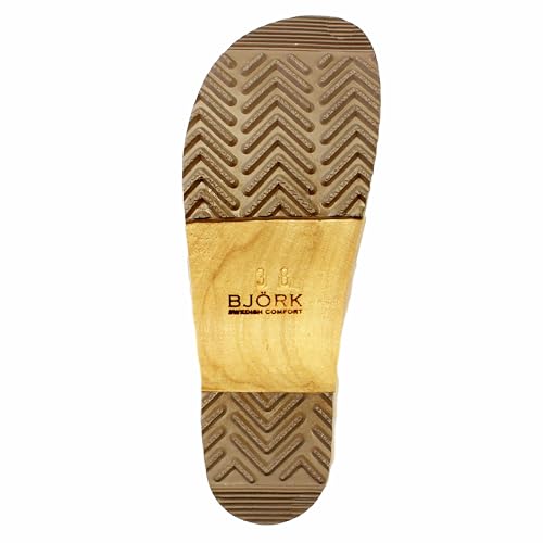 Image of Bjork Maja Wood Open Back Leather Clogs