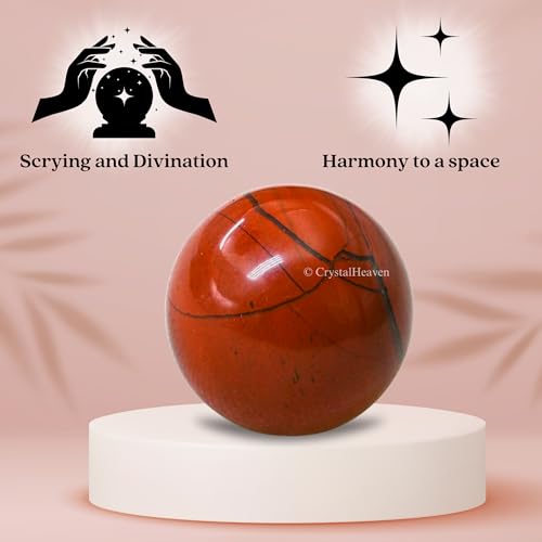 Image of Certified Red Jasper Crystal Ball for Meditation