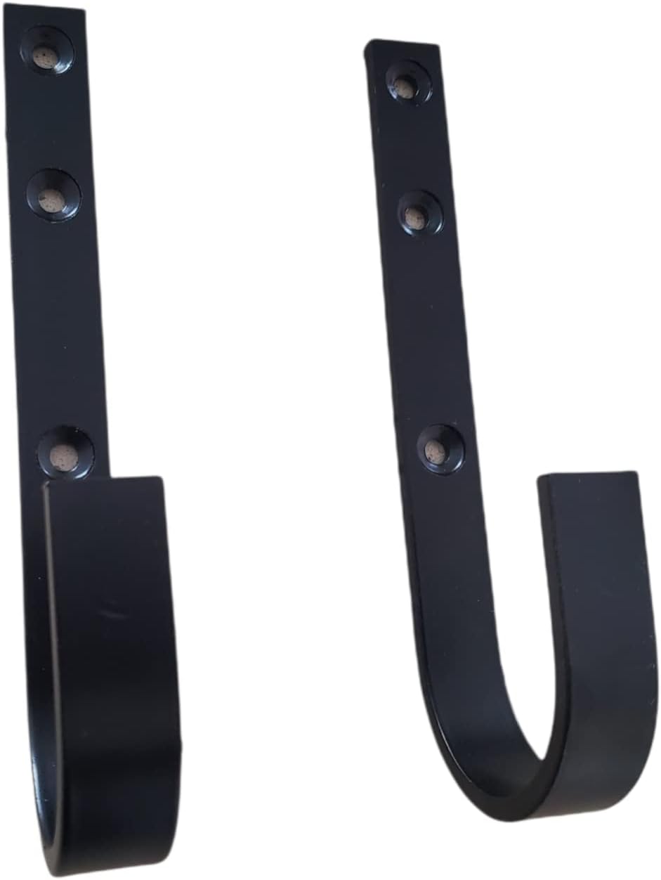 Railing Planter Bracket Set Outdoor Hanging Brackets Mounting Rail Hanger Planter Box on a Balcony Deck Porch and Garden Fences 2pcs (2" Wide - Round)