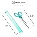 OfficeGoods 3 Piece Acrylic Desk Set - Includes Ruler, Staple Remover, Scissors - Functional & Elegant Desk Accessories - Stationery Tools for Home, Office, and School - Green with Silver Metal