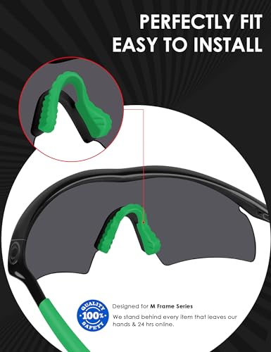 Image of BLAZERBUCK Replacement Nose Pads Nose Pieces for Oakley M Frame Series Sunglasses - Dark Green