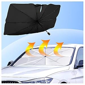 2023 New Upgrade Car Windshield Sunshade Umbrella,Opening Design Foldable Car Sun Protection Sun Shade Cover,Protection Automotive Interior and Keep Cool,UV Protection fit Napping Car Accessories