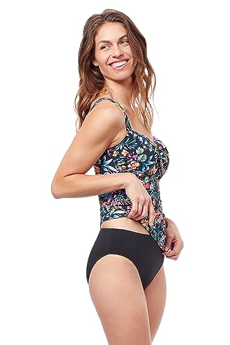 Profile by Gottex Women's Standard Flora D-Cup Under Bust Tankini4