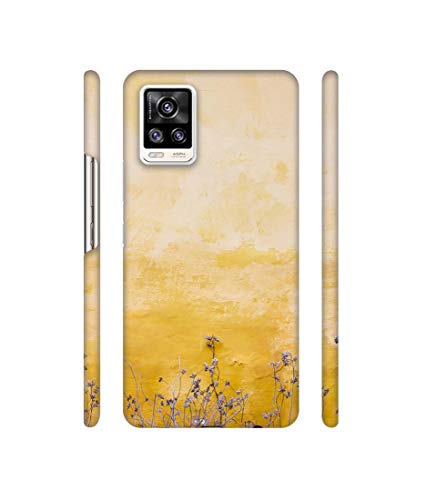 Image of Solimo Plastic Designer Dry Flower On Wall 3D Printed Hard Back Case Backcase for Mobile Cover for Vivo V20, Multicolor