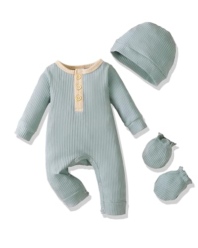Image of Yhnslsf Newborn Baby Boy Clothes Infant Baby Rompers Boy Cute Newborn Boy Outfits 3PCS Romper Jumpsuit For Baby Boys