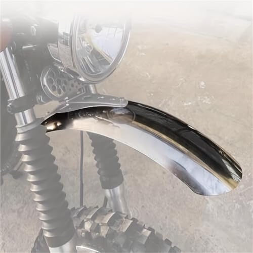 Garde-boue universel argenté pour moto Suzuki, dirt bike et scooter offroad