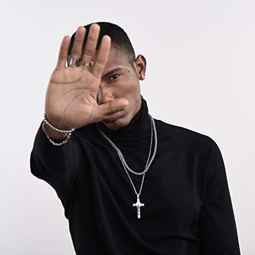 PROSTEEL Collana Pendente Crocifissa Cindolo Croce...