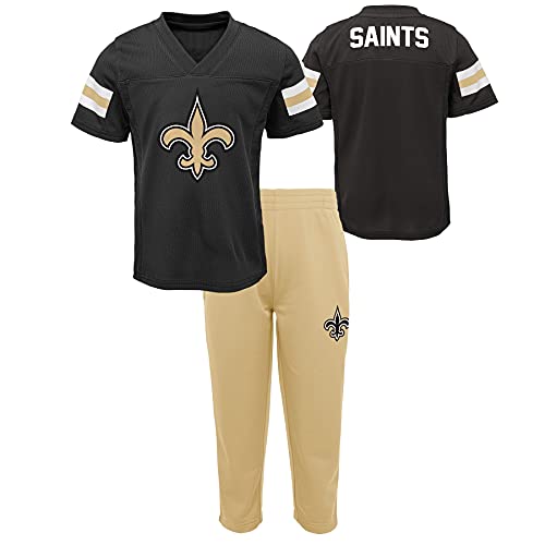 Outerstuff NFL Toddlers (2T-4T) Training Camp Top and Pants Set, New Orleans Saints, 2T