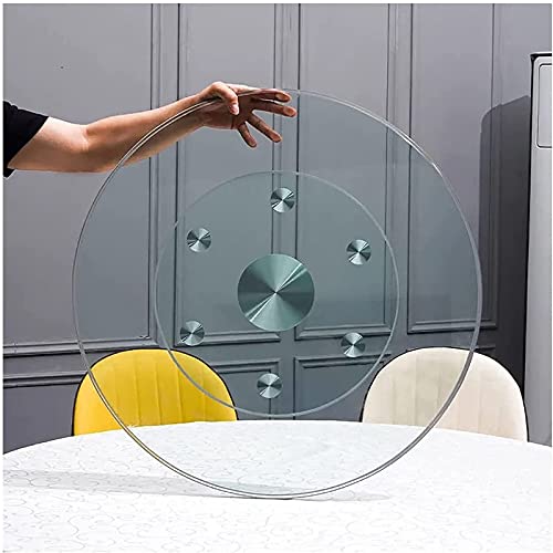 ZCM-JSDS Lazy Susan 360°Drehbar Glas Drehplatte Cover