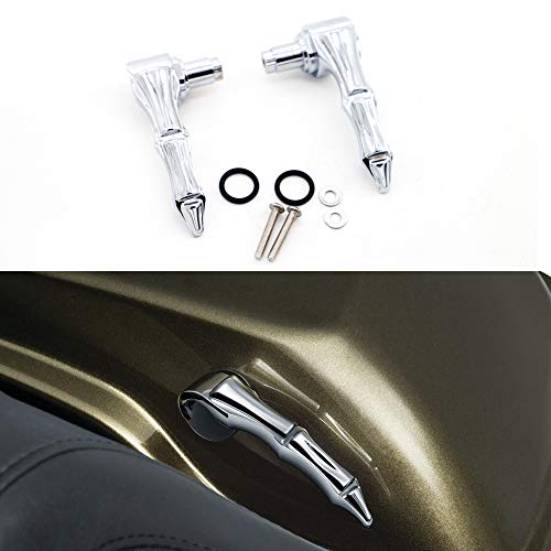 Manillas de Cerradura de Alforja GUAIMI Chrome Compatibles con Harley Electra Glides, Road Glides, Road Kings y Street Glides 2014-2019 (excepto FLHXSE y FLTRXSE) - Dedo Medio Esqueleto miniatura 1