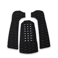Surfboard Pad, Anti-Rutsch Traktionspad 3-teiliges Tailpad Schwarz Deck Grip for Surfen Skimboarding Surfer Anfänger Profis