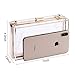 Women Clear Purse Acrylic Clear Clutch Bag, Shoulder Handbag With Removable Gold Chain Strap (Gold)