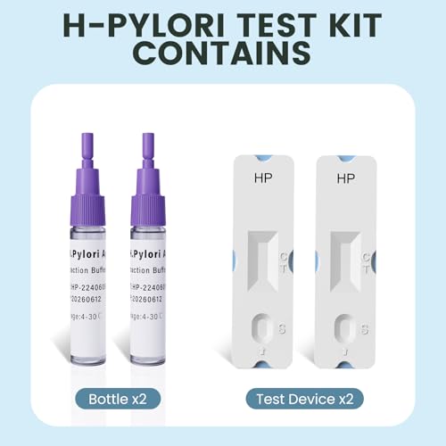 EASYIN H Pylori Test Kit: 2 PCS Fast & Highly Accurate & Easy to Use & Read Helicobacter Pylori Test at Home Results in 10-15 Minutes - H-Pylori Test Kit 2 Test (2) - Thumbnail 3