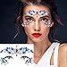 Face Gems, 6 Sets Mermaid Face Jewels Festival Gems Rhinestones Stick on Halloween Cosplay Party Carnival Festival Crystals Temporary Tattoos
