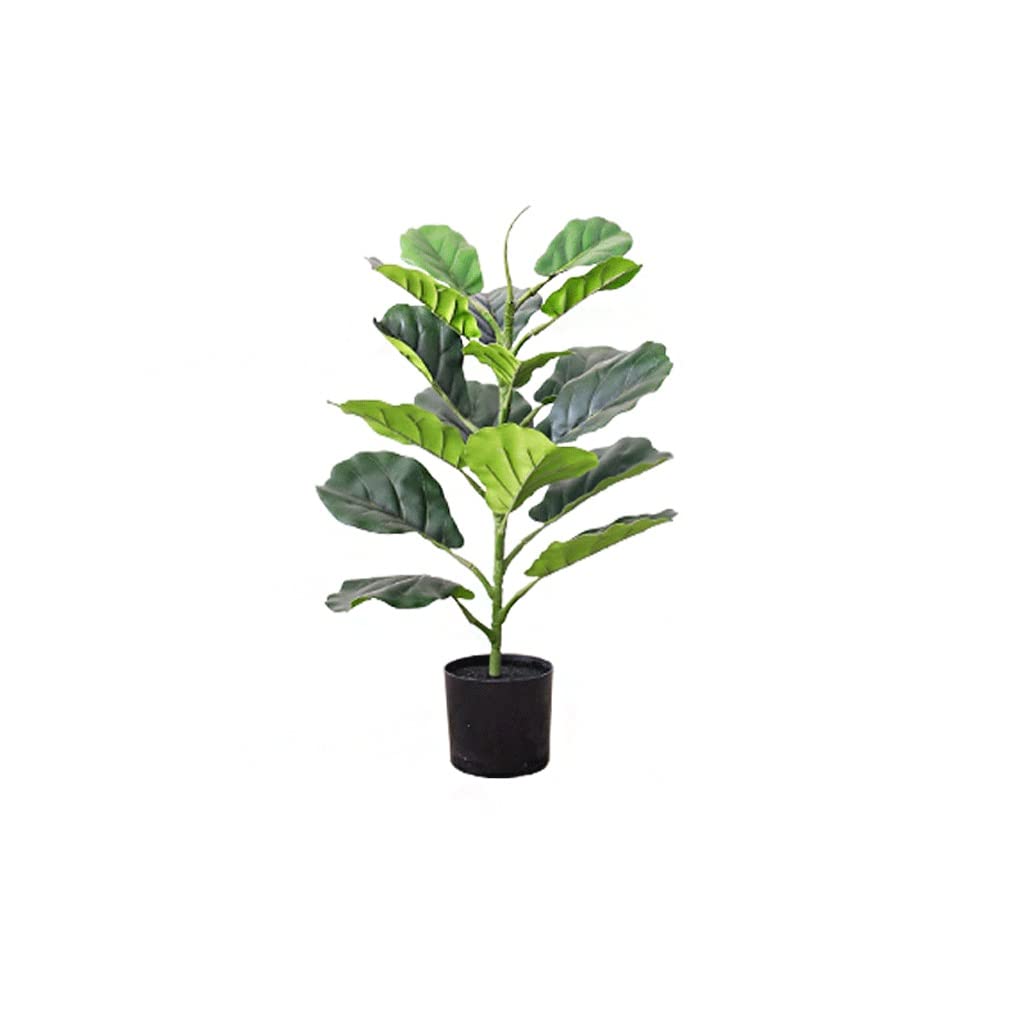 AYCDL Artificial Plants Indoor 27 Inch Tall Artificial Tree Artificial Violin Leaf Tree Green Potted Artificial Plant Interior Decoration Bonsai Tree Fake Plant,