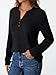 AUTOMET Womens Henley Long Sleeve Shirt Fall Top V Neck Fashion Dreesy Casual Tunic Sweaters Clothes Trendy Work Outfits Black L