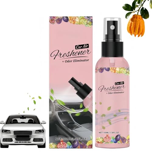 Car Air Freshener Spray & Odor Eliminator Long-Lasting & Refreshing Bergamot and Fruits Scent Car Fragrance Spray Car Smell Remover Deodorizer Car Fragrance Enhance Pleasant Driving Experience
