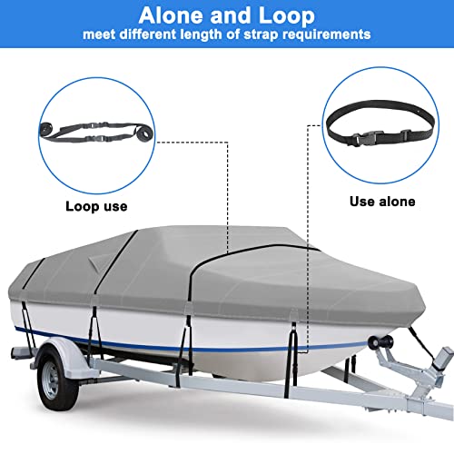 Fuprosico Boat Cover Tie Down Straps With Buckles And Clip, 1" X 96" Adjustable Webbing Strap(8Pk) #TOP2