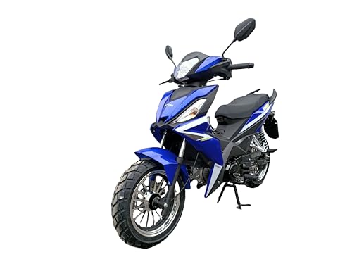125CC 4 SPEED MOPED MOTORCYCLE STREET MOTORCYCLE BD125-9 (BLUE)