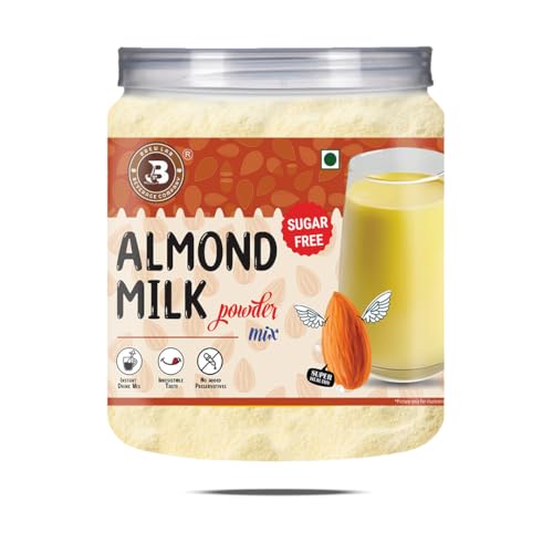 Brew Lab Almond Milk Powder Mix Sugar Free | Irresistible Taste Naturally Low In Fat | (500 g)