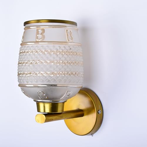 Image of BENE Fern Wooden Indoor Modern Wall Light, E-27 Base Wall Lamp for Home Decor - Living Room, Bedroom, Dining, Hallway, Staircase, 13 cm (Wood, Pack of 1)