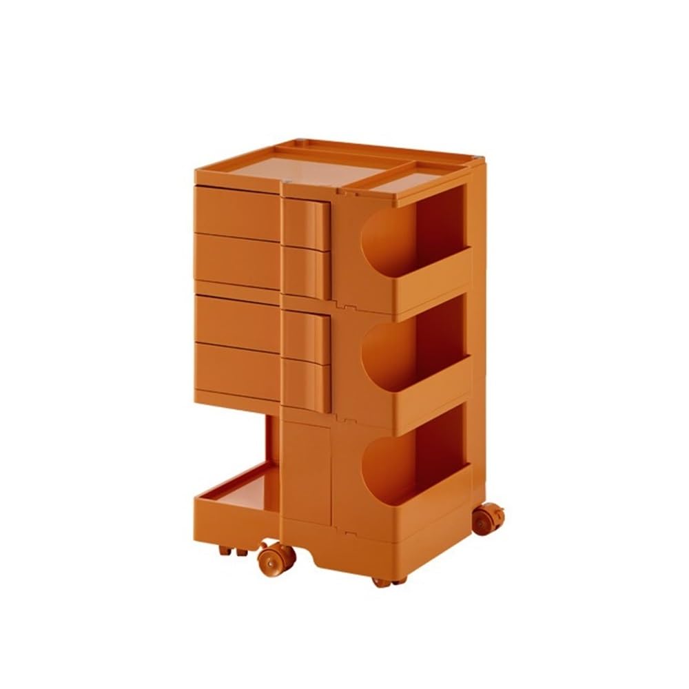 Elegante carrello portaoggetti a 3 ripiani – Comodino portatile e armadio per camera da letto, soggiorno, cucina, 74 cm / 29.1in, soluzione versatile