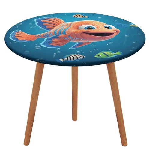Nappe ronde poisson protège table cuisine et solution repas camping
