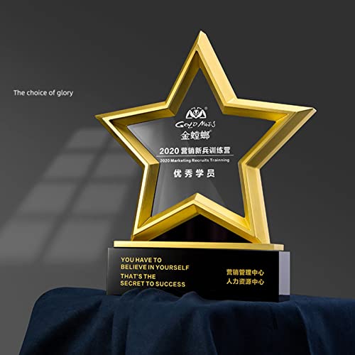Prêmio/Troféu Personalizado, Troféu Base de Cristal ou Troféu Vencedores, Clear Glass - Gravado com