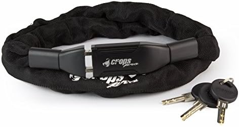 CROPS Rydeen Pro Bike Chain Lock Bicycle Chain Lock Japanese Designed Hardened Metal Heavy Duty With Key 43” (1.1m)