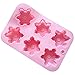 Produktbild Leisial Kerzengießformen Weihnachten Seifenformen Schneeflocken Silikonform Seifenformen Rosa 25.5 * 17.5 * 4CM