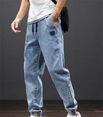 Men's Cargo Jeans Denim Jogger Pants Baggy Harem Jean Trousers Plus Size2